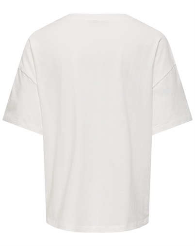 JDY - JDYNinna Life Oversize Print T-Shirt - Cloud Dancer/Boutique